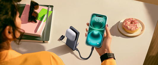 INIU fast charging wireless power bank charging iPhone