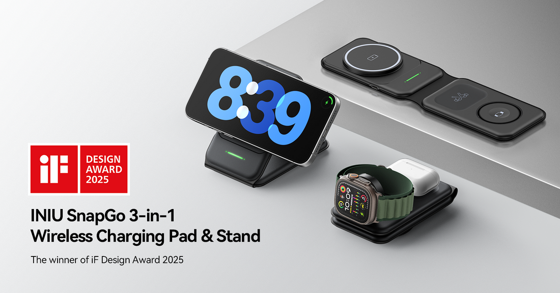 INIU SnapGo 3-in-1 Wireless Charging Pad & Stand Wins iF Design Award 2025