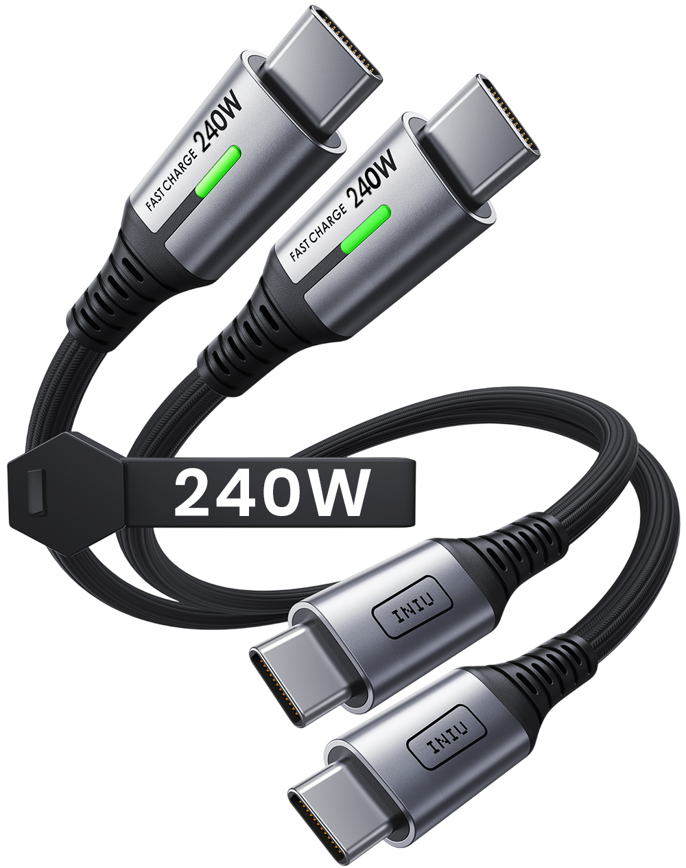 INIU Kabel USB C do C D7CC 240 W (6,6 stopy, 2 sztuki)
