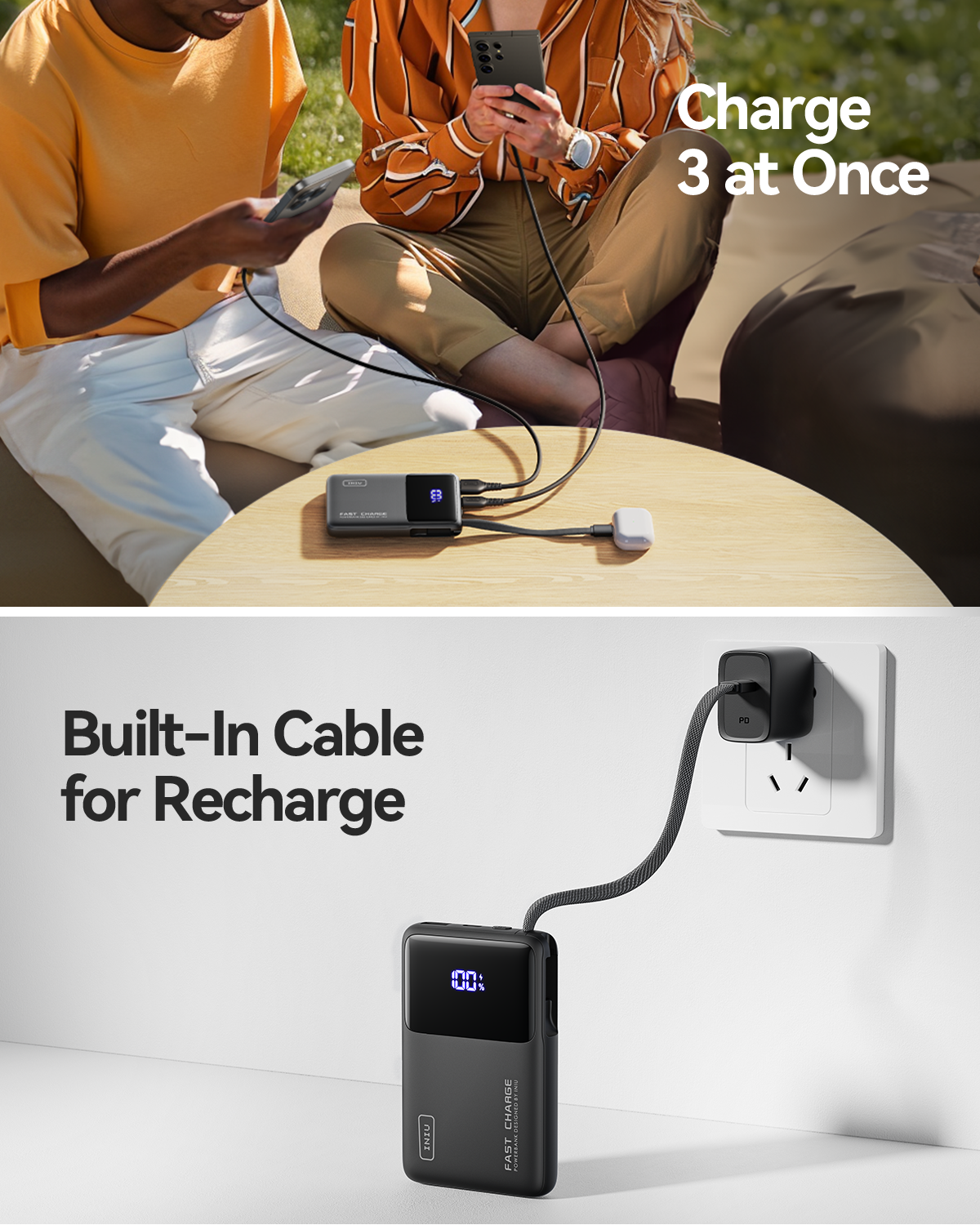 INIU Carry P55L-E2 Power Bank 45W 10000mAh