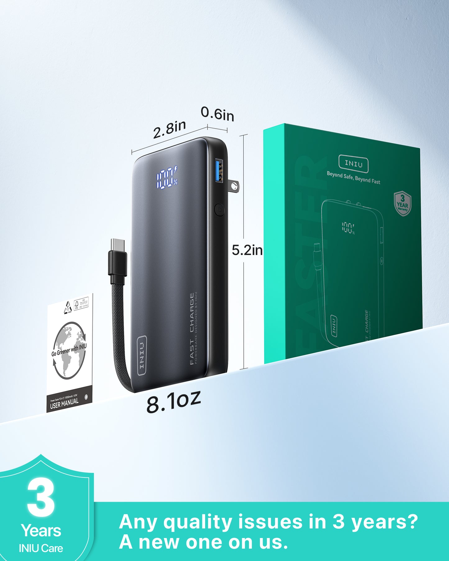 INIU Powerbank Multi P24-E1 45W 10000mAh