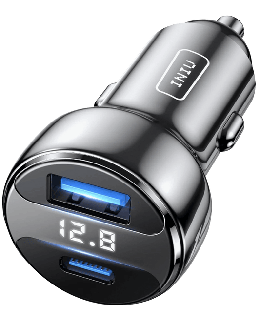 INIU I711 Car Charger - Fast charging USB ports and digital voltage display