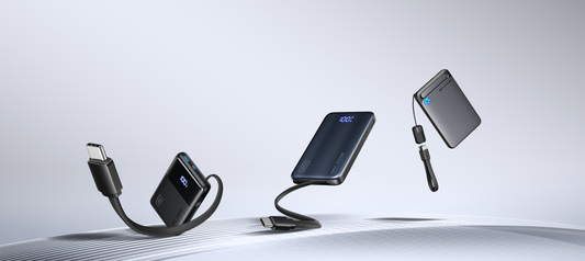 INIU smallest power bank with usb cables