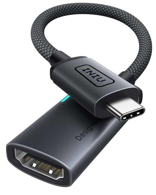 INIU C60 USB-C to HDMI Adapter 4K 60Hz for iPhone & MacBook