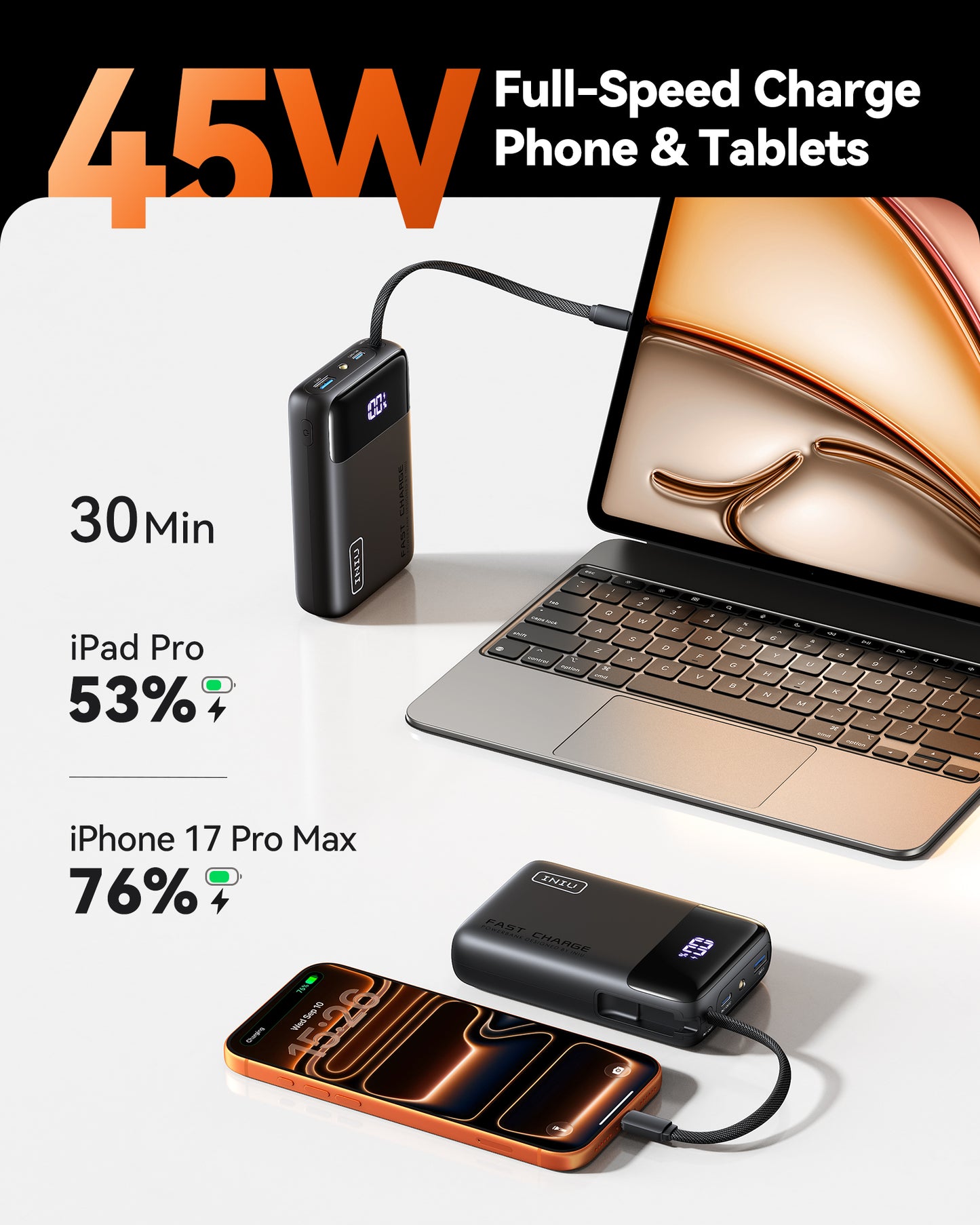 INIU Noś P51L-E2 Power Bank 45W 20000mAh