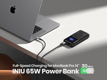 INIU B62 Power Bank,20000mAh 65W USB C Laptop Portable Charger, PD QC