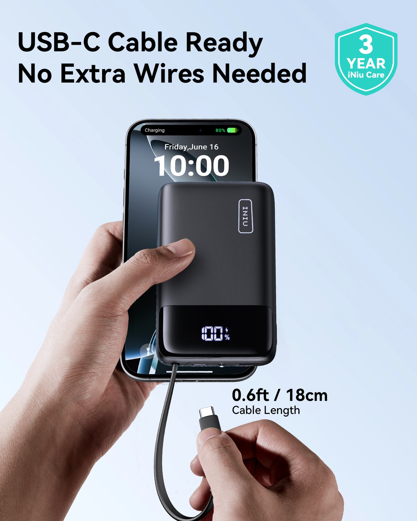 INIU Carry P51L-E1 Power Bank 22.5W 20000mAh