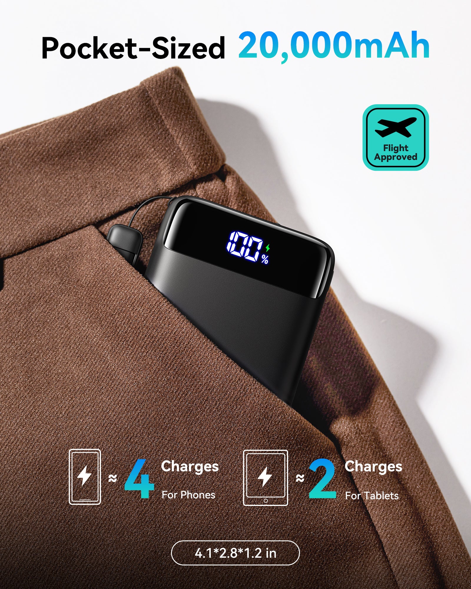 INIU Powerbank Carry P51-E2 22,5 W, najmniejszy, 20000 mAh