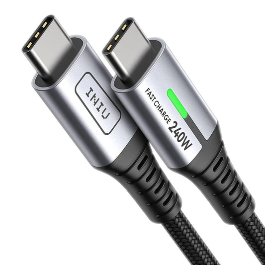 INIU D7CC 240W USB-C Cable: Fast charging cable with metallic design and braided cable