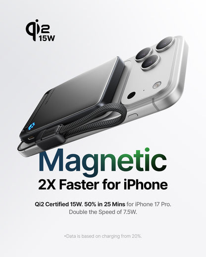 INIU SnapGo P73 Qi2 15W Magnetic Slim Power Bank | 10000mAh