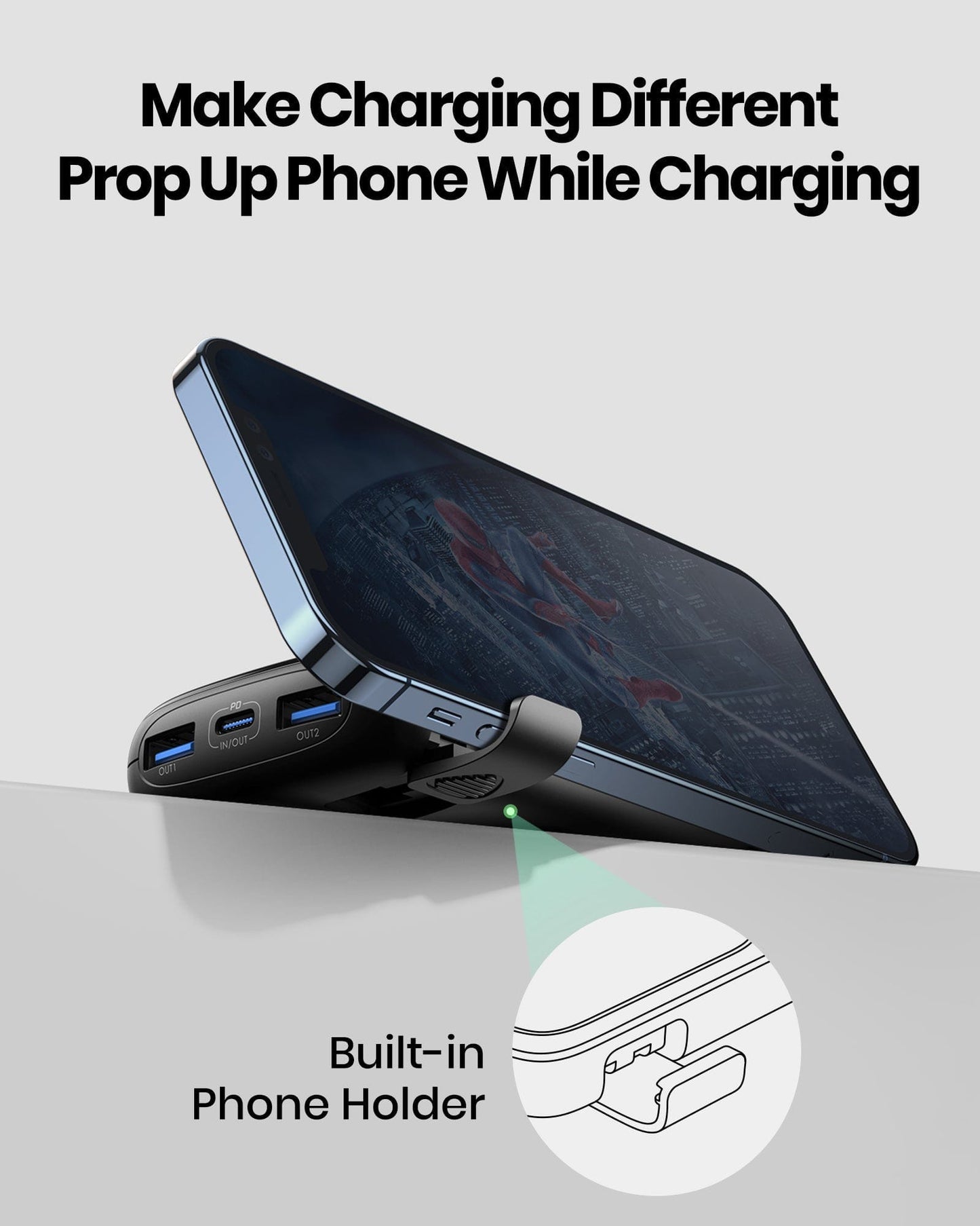 INIU B61 10000mAh, 3-Port Design,Compatible with iPhone 14 13 12 Pro Samsung S21 Google LG iPad Tablet, etc.