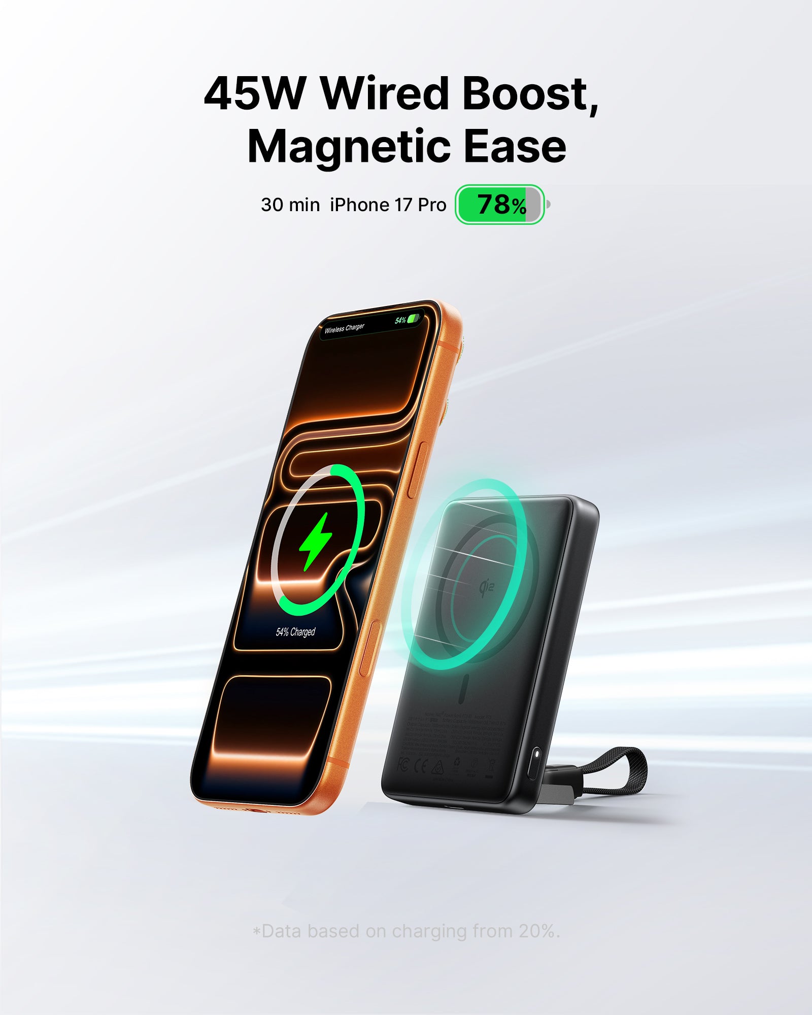 INIU SnapGo P73 Qi2 15W Magnetic Slim Power Bank | 10000mAh