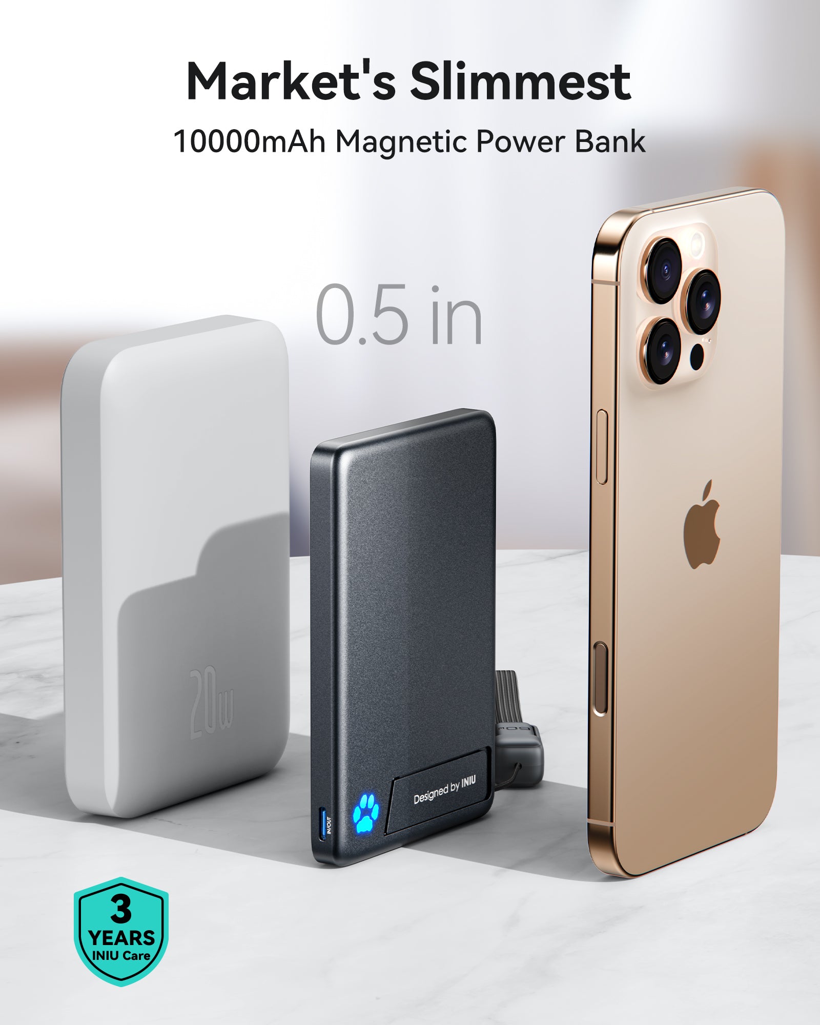 [New] INIU SnapGo P73-E1 Wireless Charger Qi2 15W 10000mAh