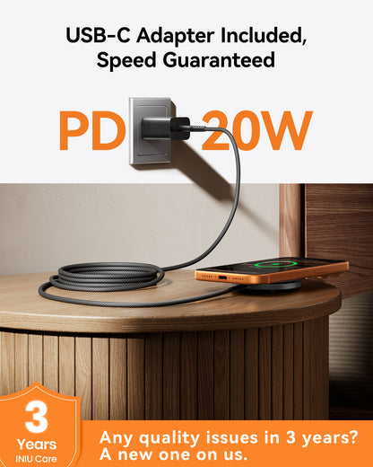 INIU W11-E1 Qi2 15W Magnetic LED Wireless Charger