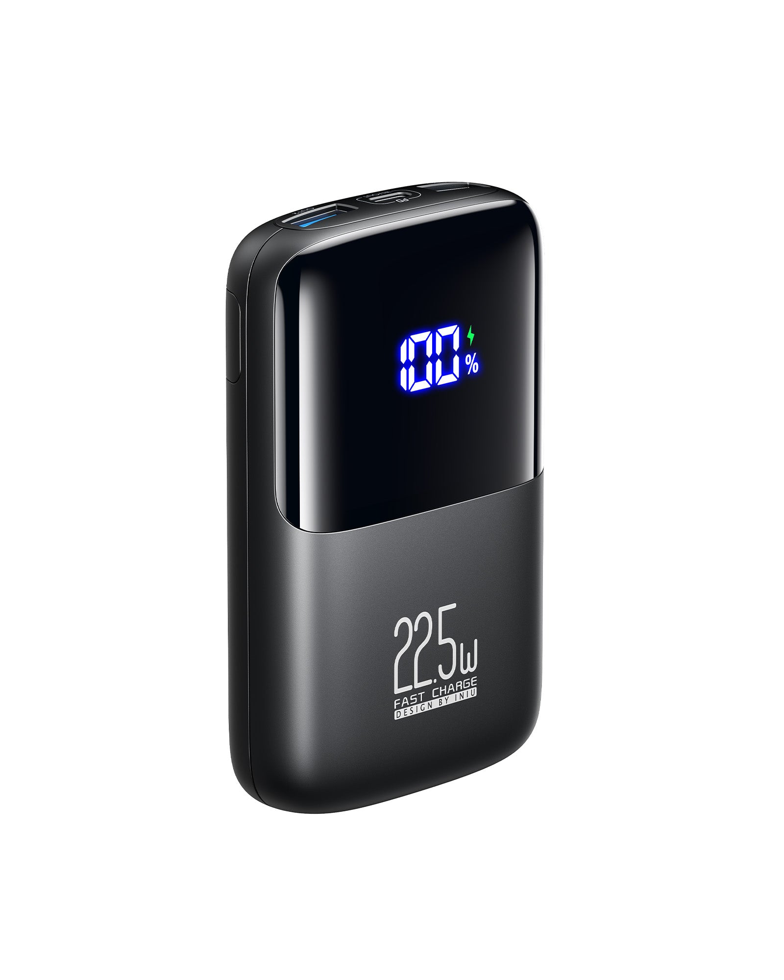INIU B61 Power Bank, Black, 100% Charge Display, 22.5W Fast Charging
