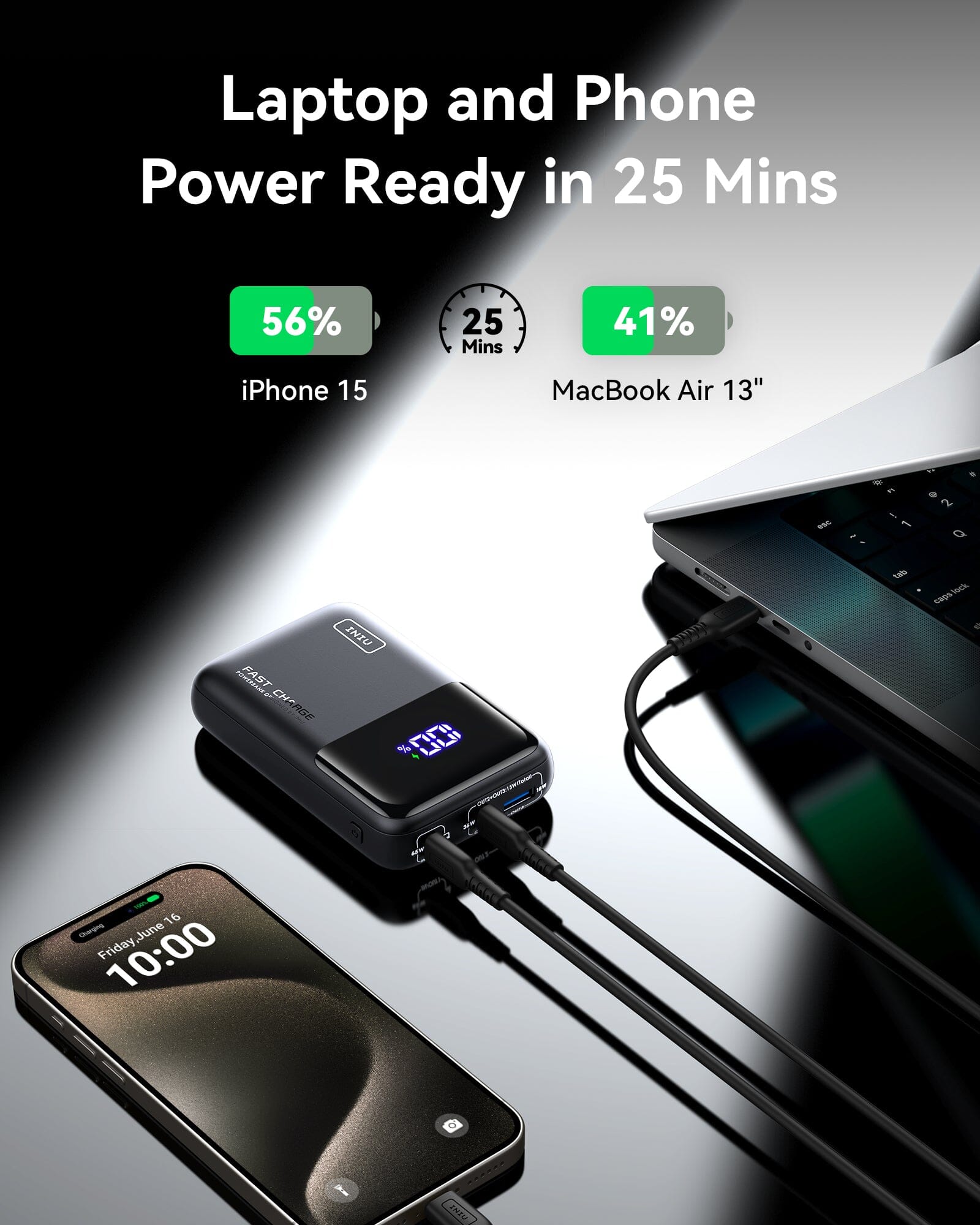 [New] INIU Cougar P62-E1 Power Bank Smallest 65W 20000mAh