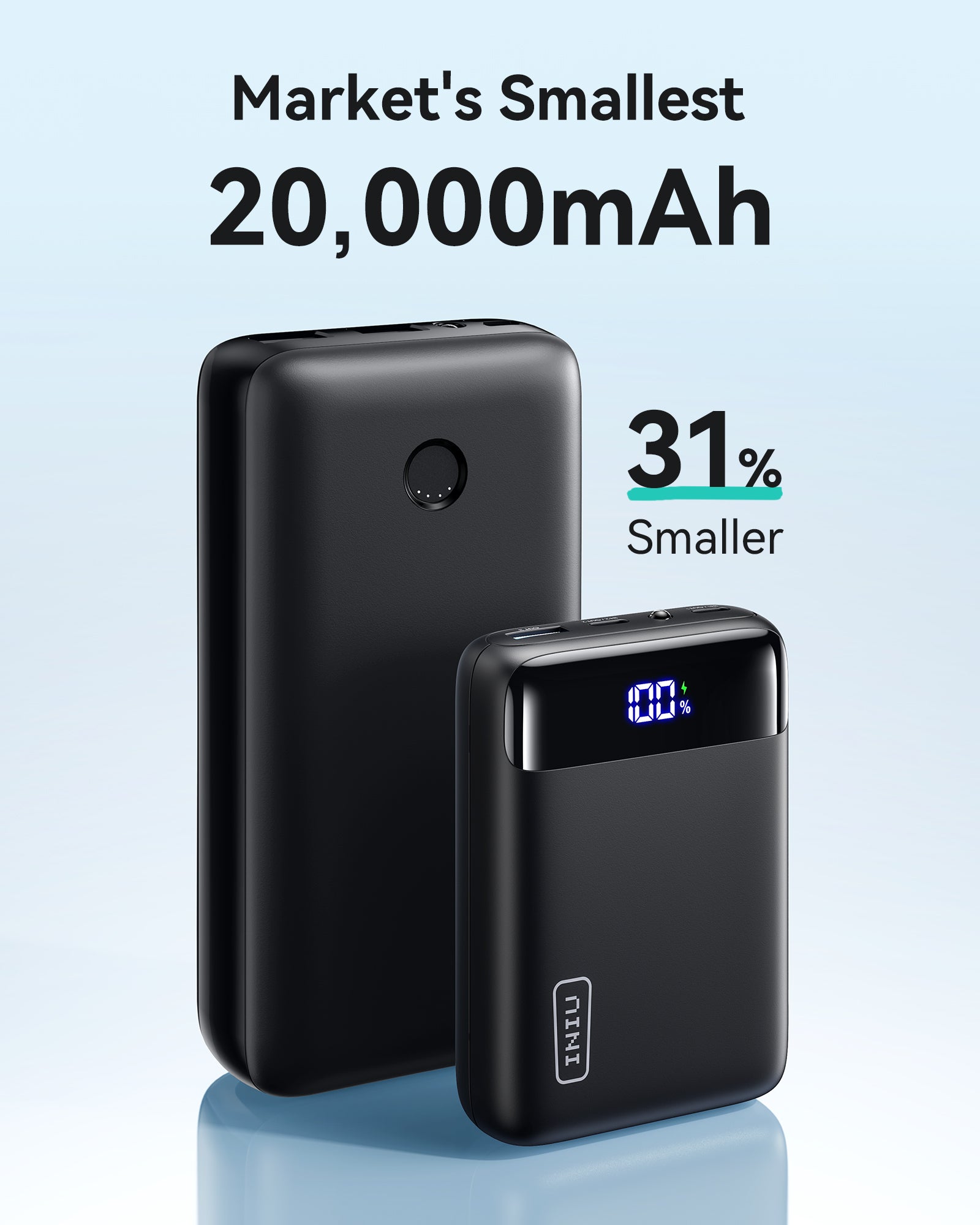 [New] INIU Carry P51-E2 Power Bank 22.5W Smallest 20000mAh