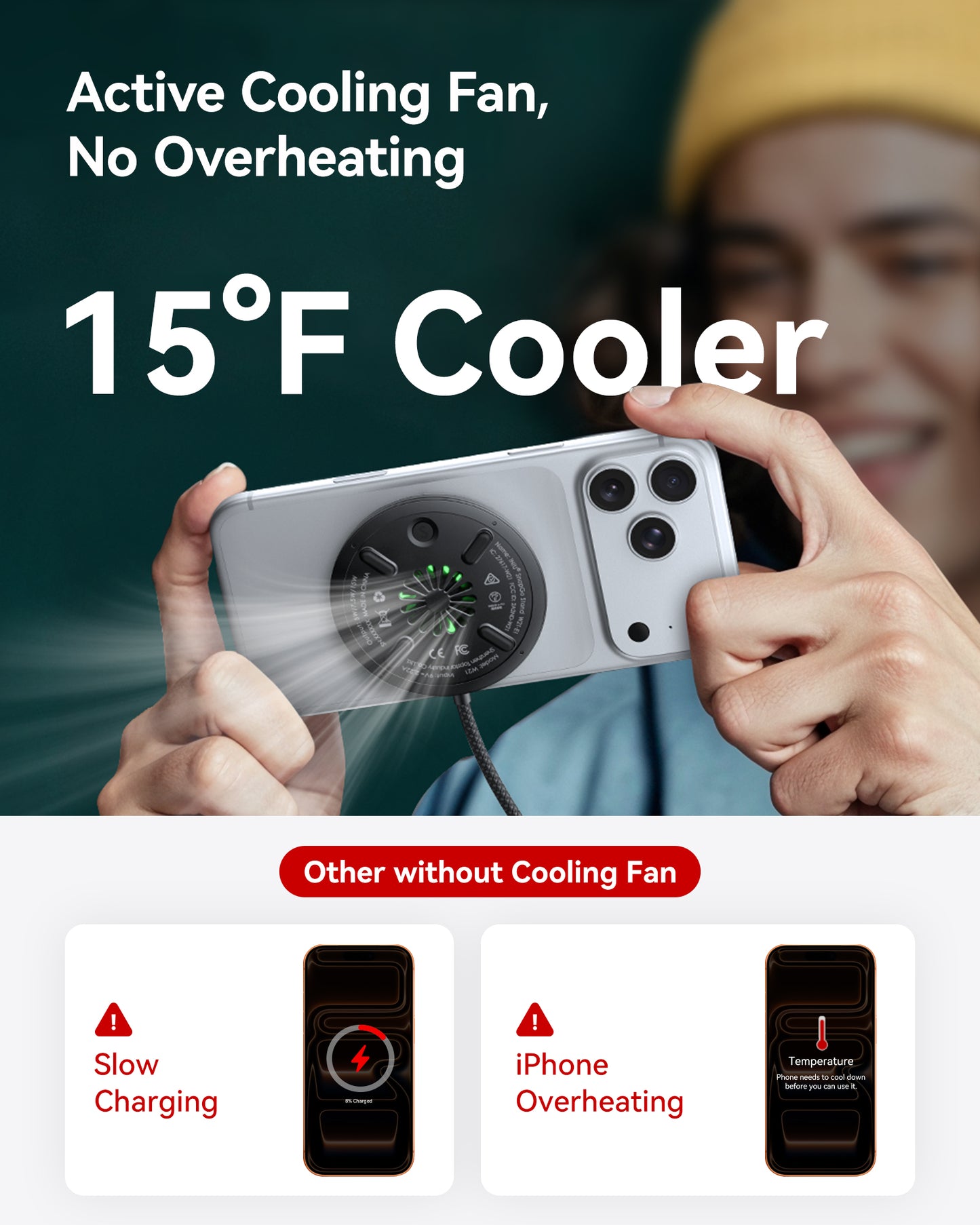 INIU W11-E1 Qi2 15W Magnetic LED Wireless Charger