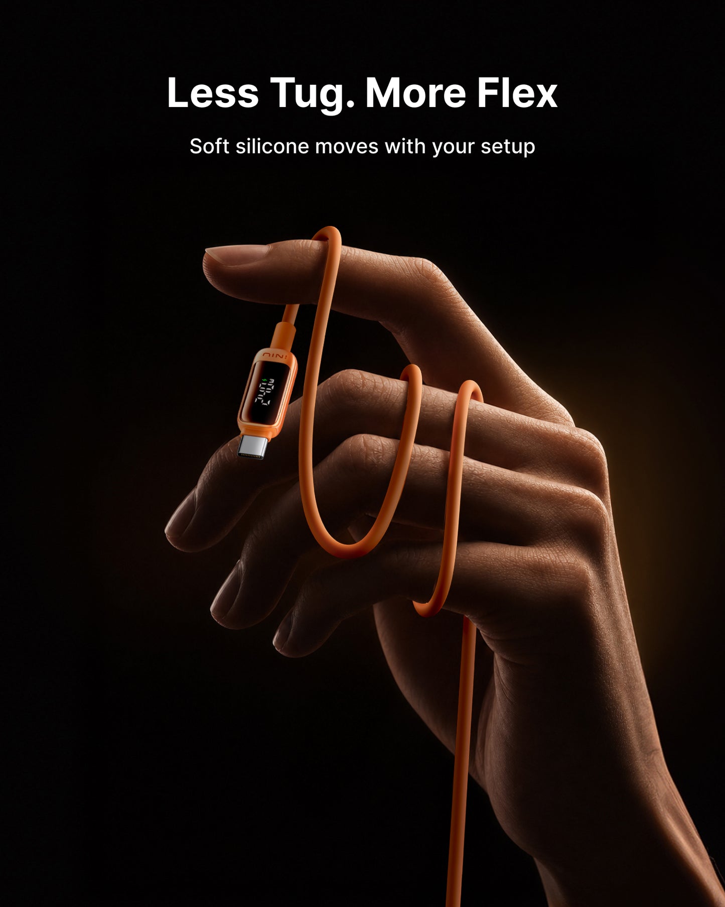 INIU C411 USB-C to USB-C Cable 240W with LED Display, 6.6ft / 2m
