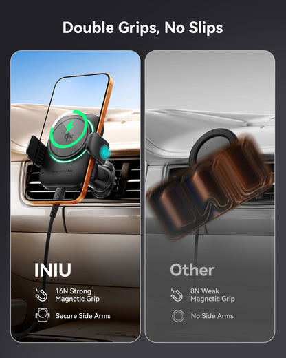 INIU SnapGo V11-E1 Qi2 15W Magnetic Wireless Car Charger