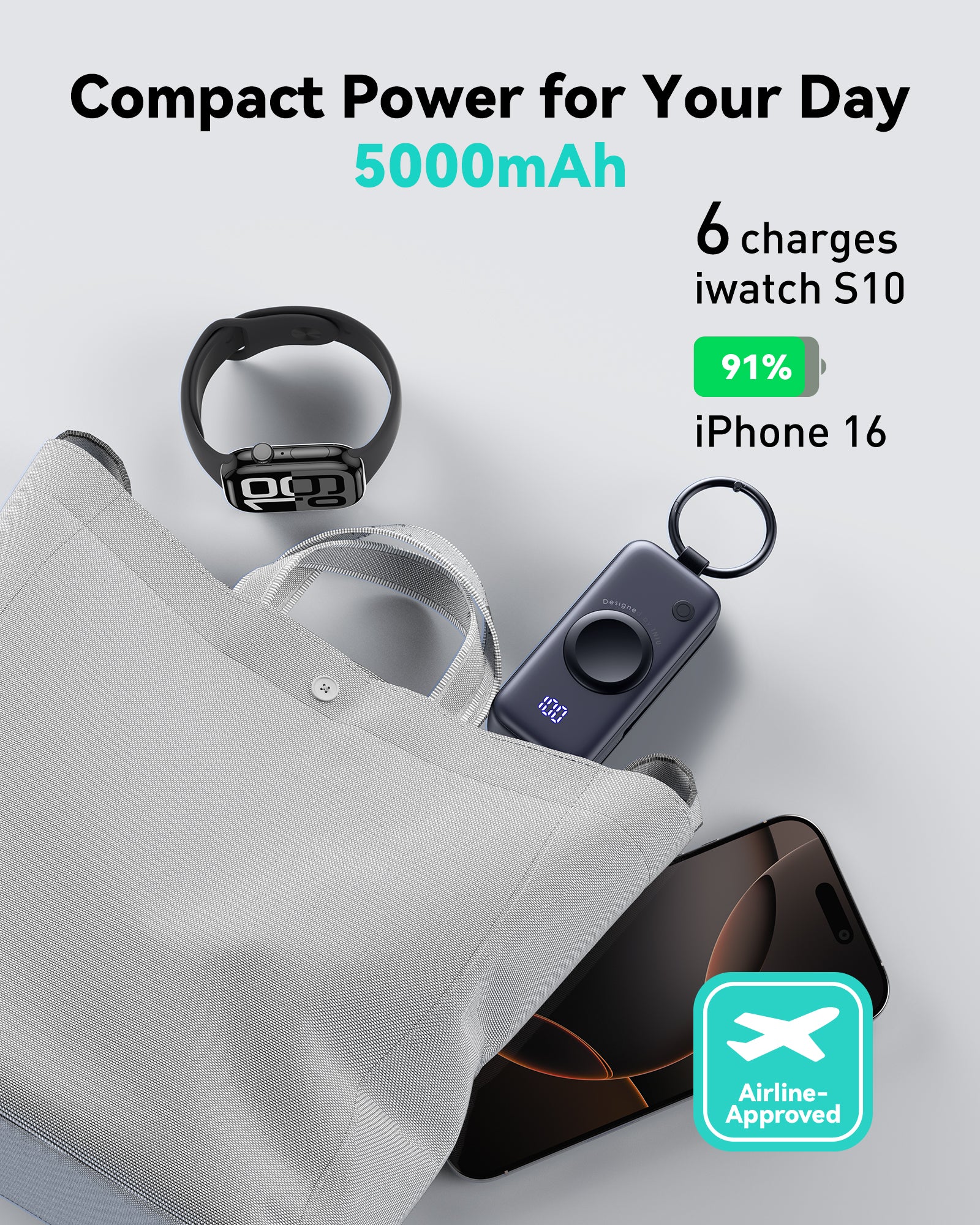 [New] INIU SnapGo P81-E1 Power Bank for Apple Watch 5W 5,000mAh