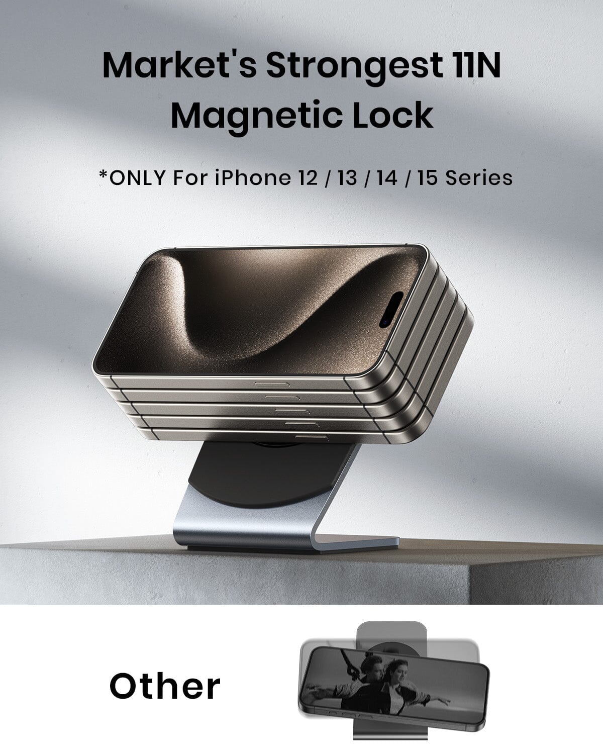 INIU WI213 Magsafe Charger, 15W Fast Charging with Cooling Fan