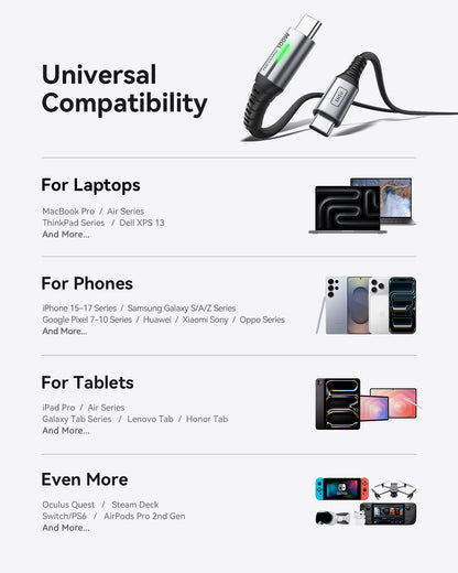 INIU D5CC USB C to C Cable 100W (6.6ft, 2-Pack)