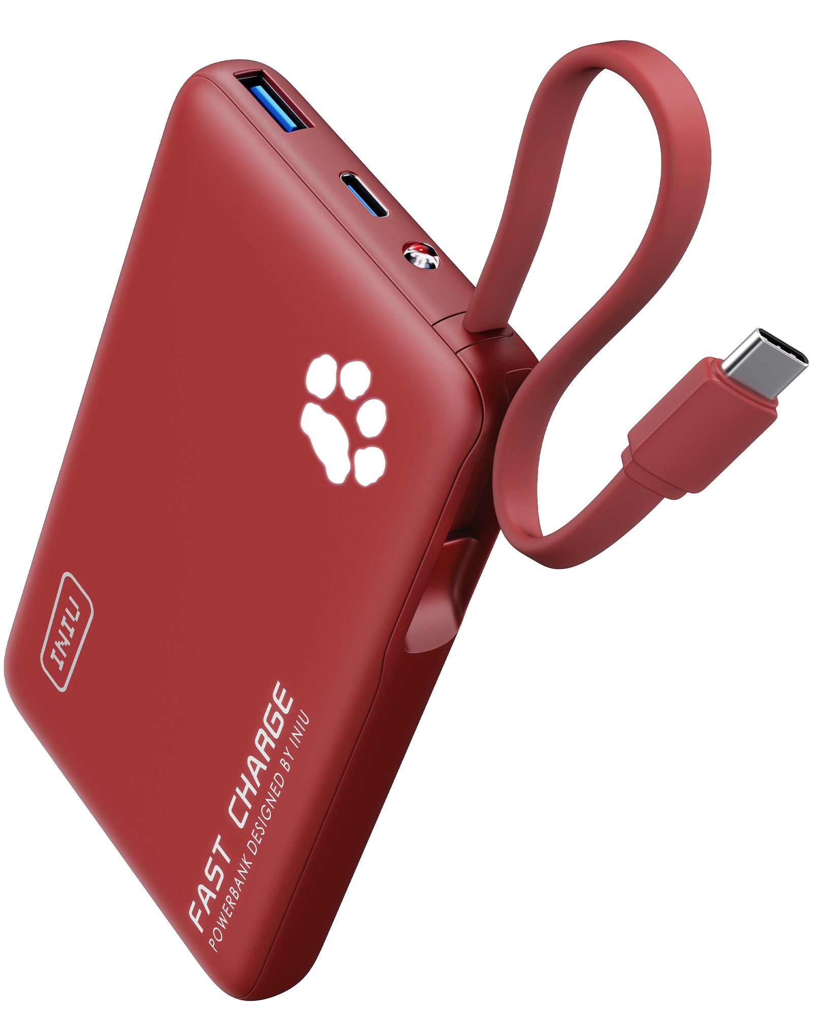 [New] INIU Pawsible P41L-E1 Power Bank with Build in Cable Slimmest 20W 10000mAh