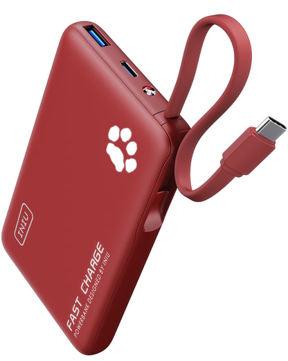 INIU Pawsible P41L-E1 Power Bank with Build in Cable Slimmest 20W 10000mAh