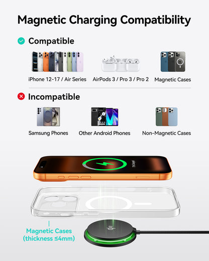INIU W11-E1 Qi2 15W Magnetic LED Wireless Charger