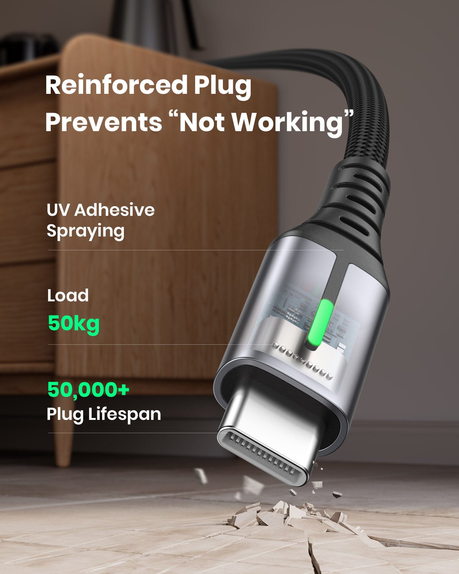 Black Friday deal: Durable INIU USB-C cable, 50,000+ plug lifespan, reinforced connector. Tech gifts for men.