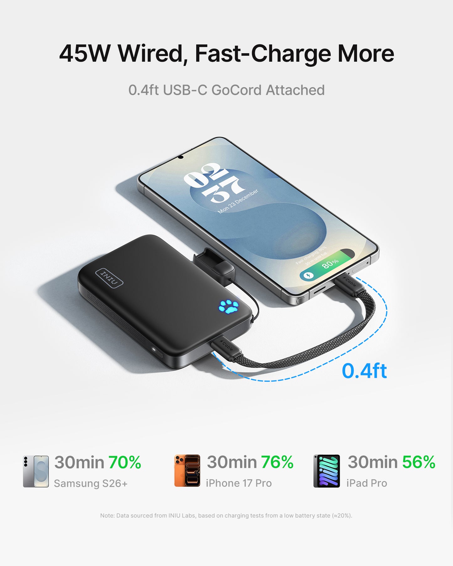 INIU SnapGo P771 Qi2.2 25W Magnetic Power Bank | 10000mAh