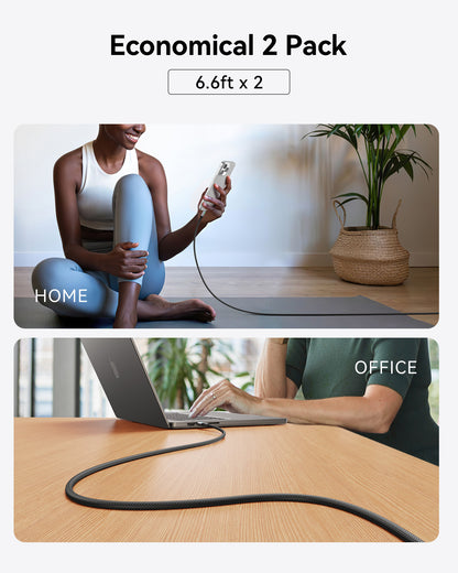 INIU Kabel USB C do C D7CC 240 W (6,6 stopy, 2 sztuki)