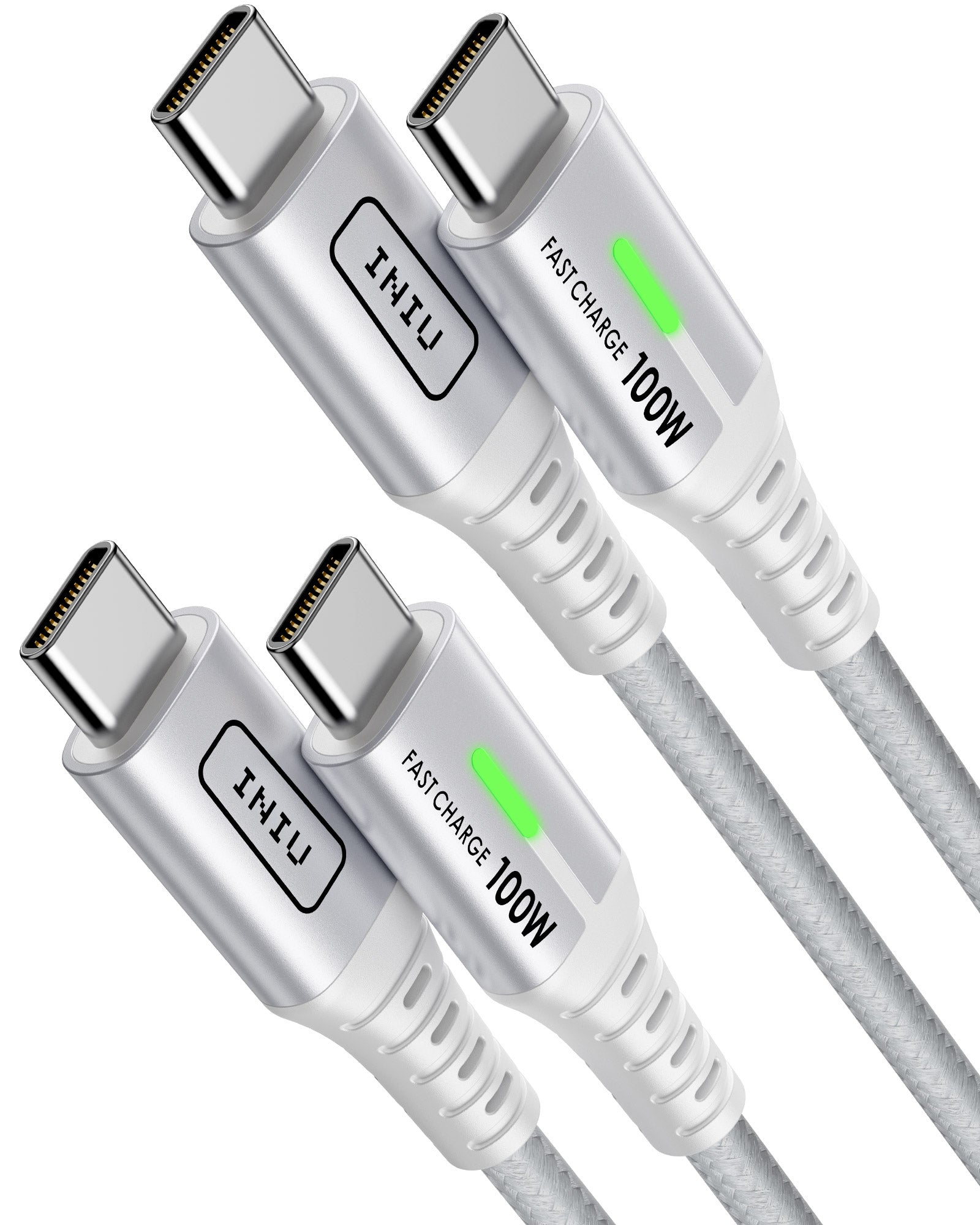 INIU D5CC USB C to C Cable 100W (6.6ft, 2-Pack)