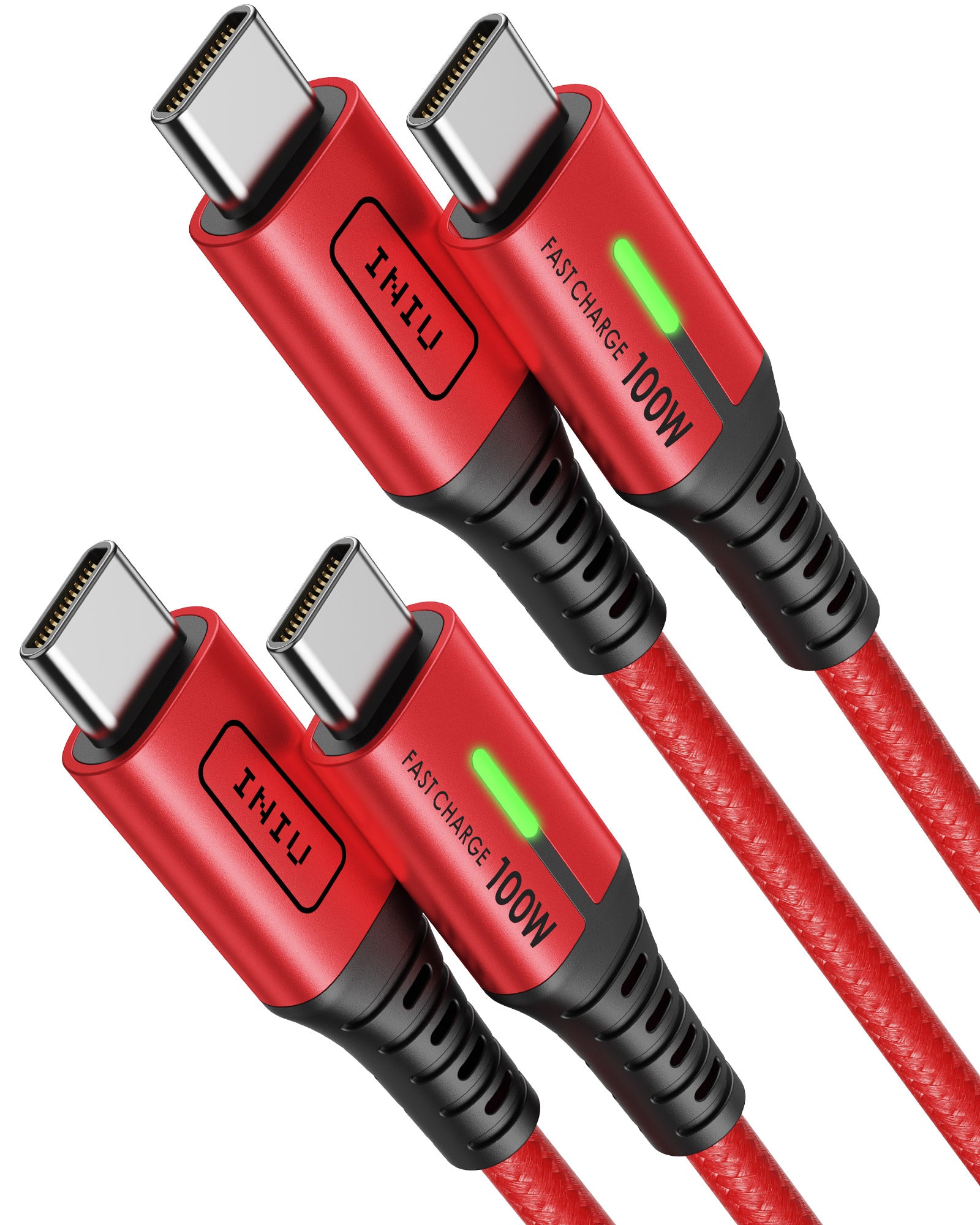 INIU D5CC USB C to C Cable 100W (6.6ft, 2-Pack)