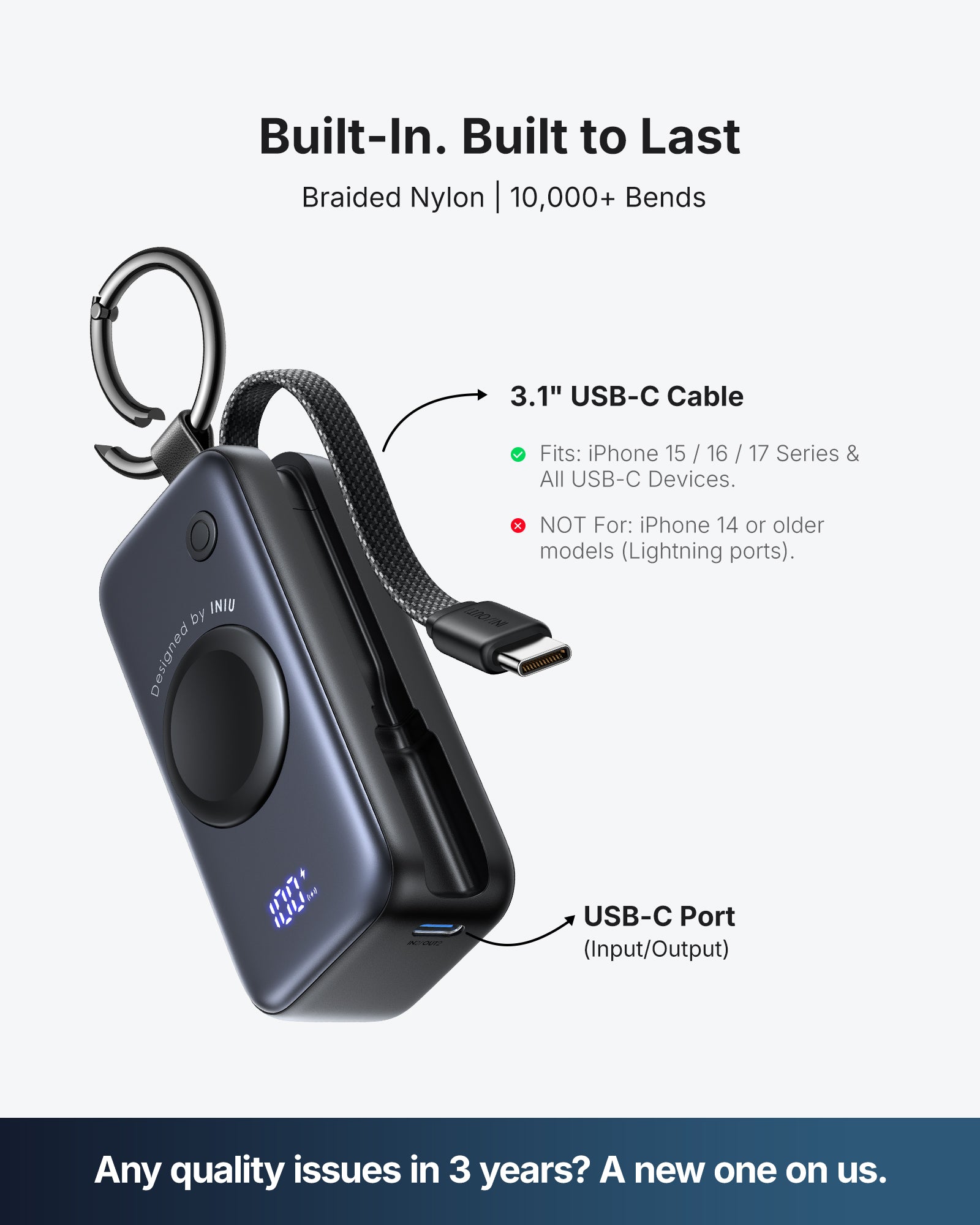 INIU Powerbank SnapGo P81-E1 do iWatcha 5W 5000mAh