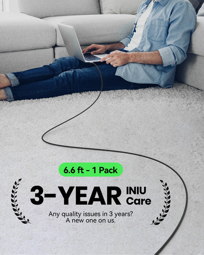 INIU D5CC USB C to C 100W Cable Black