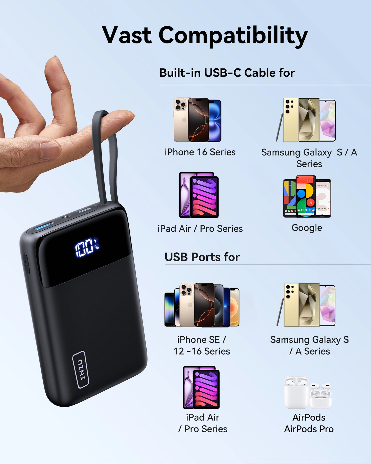 INIU Carry P51L-E1 Power Bank 22.5W 20000mAh