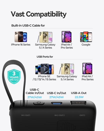 INIU Noś P55L-E2 Power Bank 45W 10000mAh