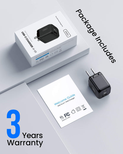 [EU/US] INIU I611 Dual Port Charger 30W,Compatible with iPhone 14 13 12 Pro Samsung S21 Google LG iPad Tablet, etc.