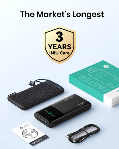 INIU B64 140 W 27 000 mAh, szybkie ładowanie ponad 1000 urządzeń, maks. moc wyjściowa 140 W z jednego portu