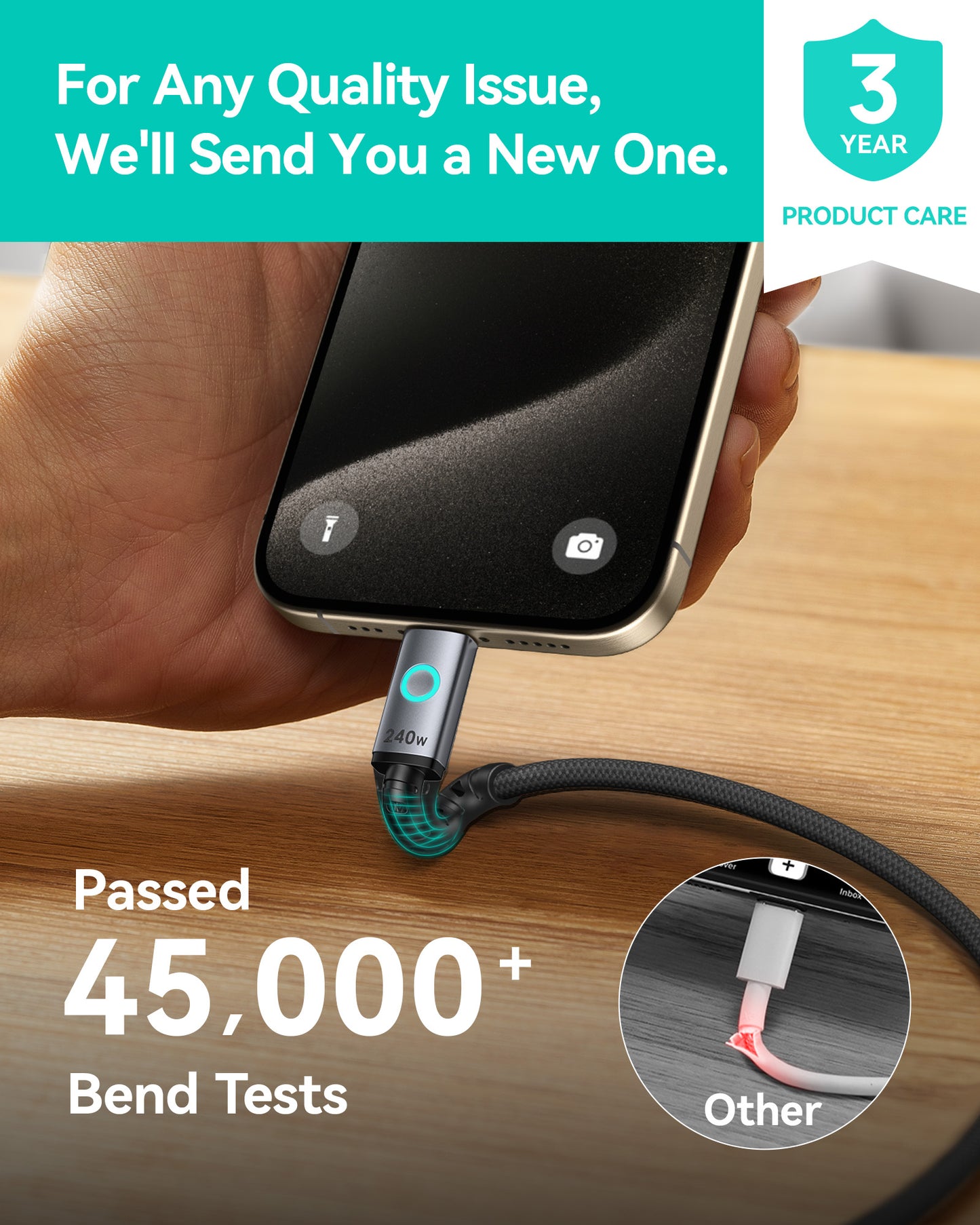 INIU 240W Magnetic USB C to USB C Cable