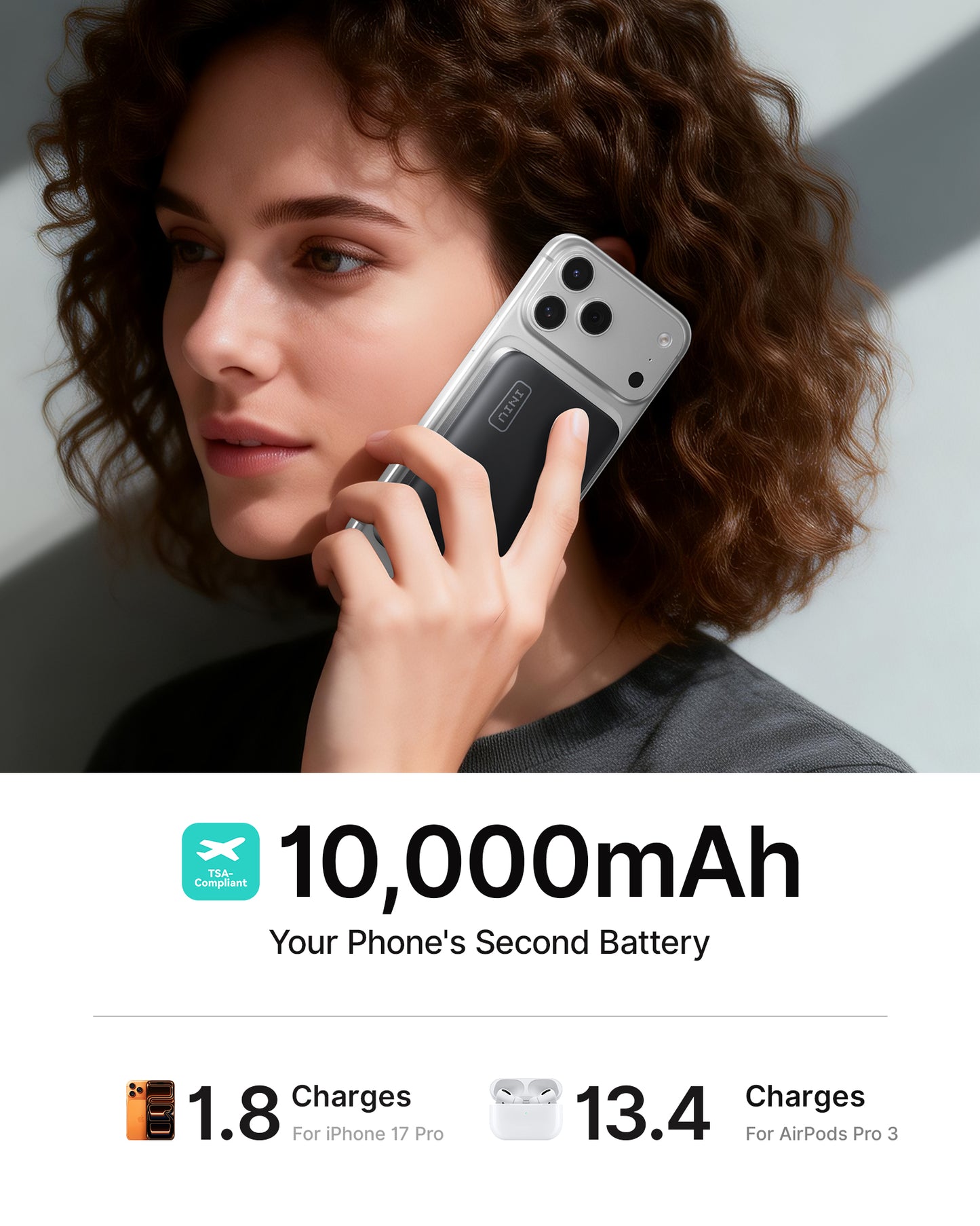 INIU SnapGo P771 Qi2.2 25W Magnetic Power Bank | 10000mAh