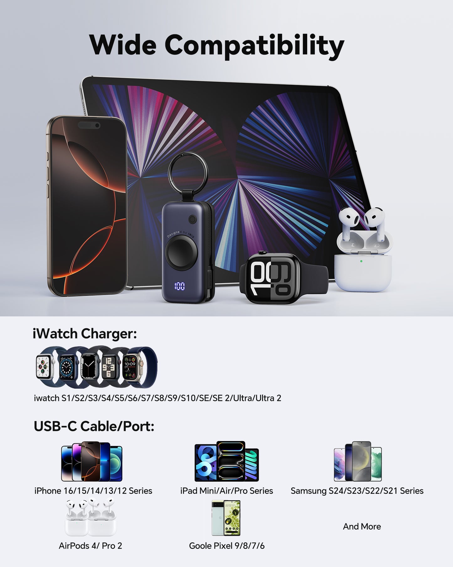 INIU SnapGo P81-E1 Power Bank White