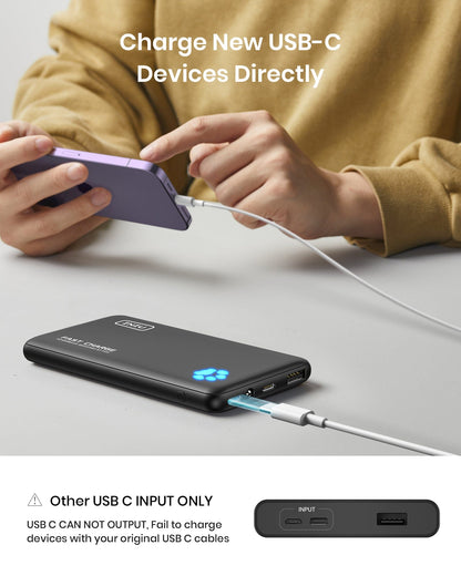 INIU B3 Portable Charger, 20W PD3.0 Slimmest 10,000mAh