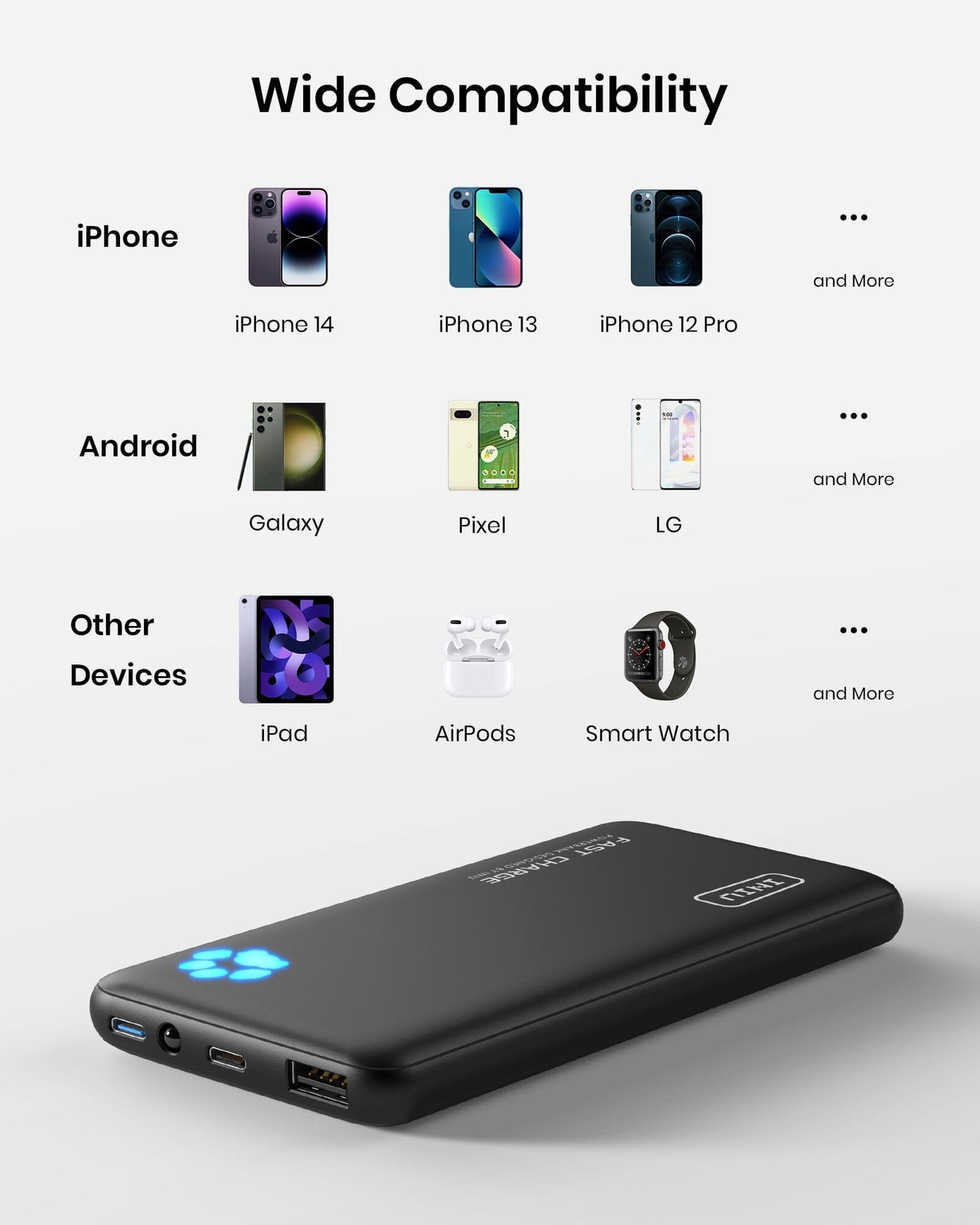 INIU B3 Portable Charger, 20W PD3.0 Slimmest 10,000mAh