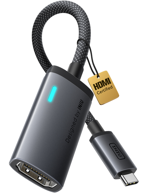 INIU C60 USB-C to HDMI Adapter 4K 60Hz for iPhone & MacBook