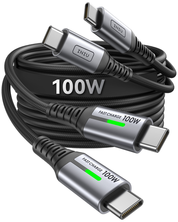 INIU D5CC 100W USB C to C Cable (6.6ft, 2-Pack)