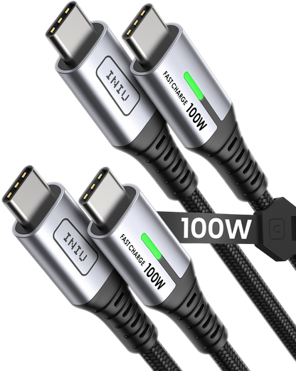 INIU Kabel USB C do C D5CC 100 W (6,6 stopy, 2 sztuki)
