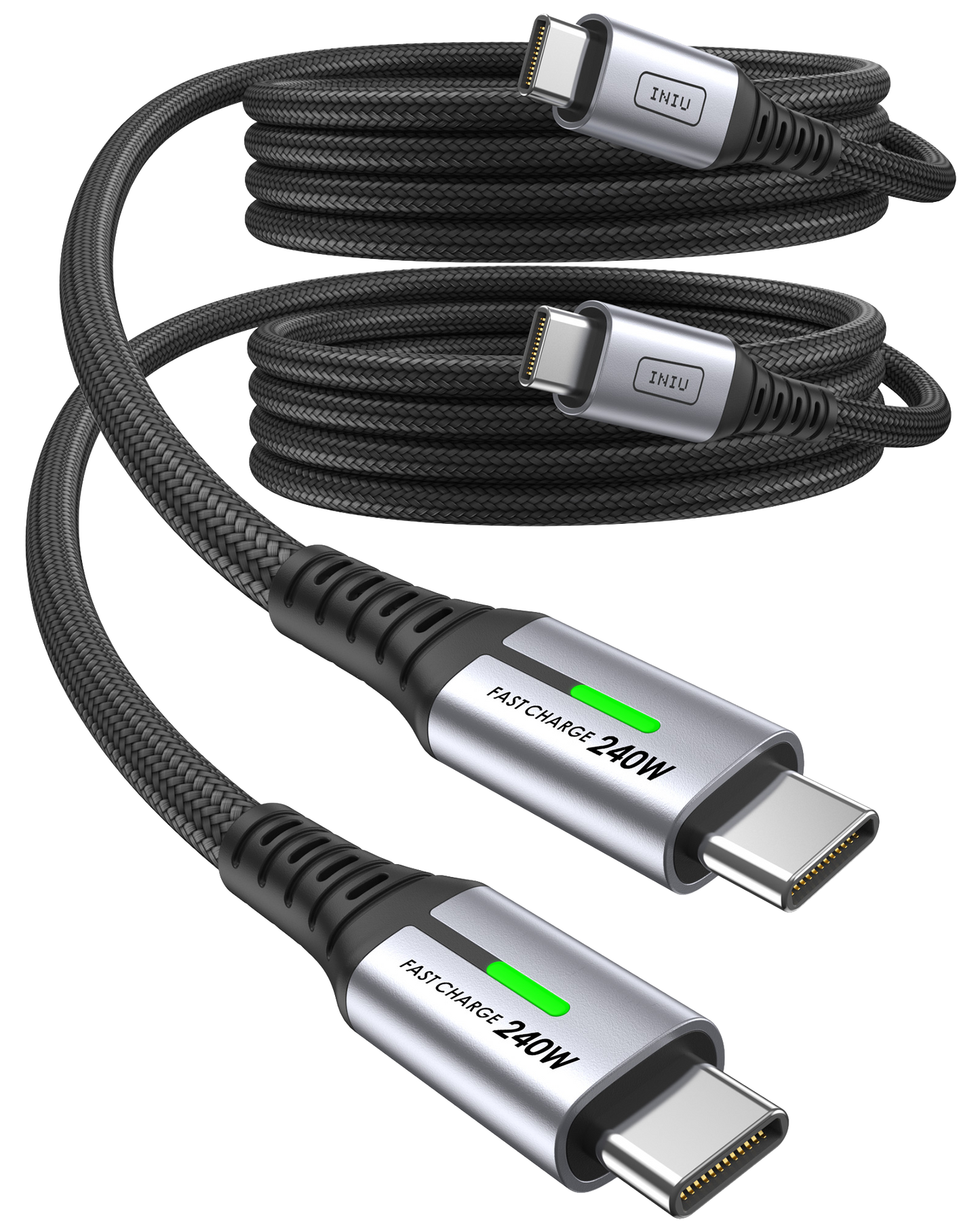 INIU D7CC USB C to C Cable 240W (2m, 2-Pack)